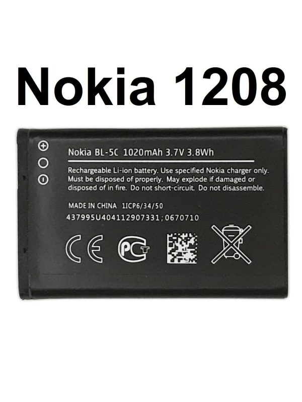 nokia 1208 battery